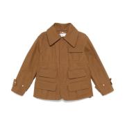 Beige Parka Jakke for Kvinner