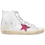 Hvit Fucsia Stjerne Sneakers