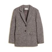 Klassisk Herringbone Blazer Brun Mix