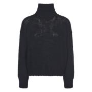 Svart Dolcevita Sweaters