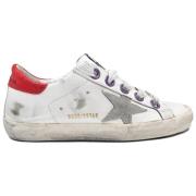 Superstar White Grey Star Red Sneakers