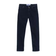 Slim Cut Navy Blue Denim Jeans