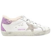 Preget Foxing Sneakers Hvit/Lavendel