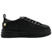 Svart Cleo Sneakers - Preget Kalv