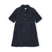 Fluffy Denim Mini Kjole Rinse