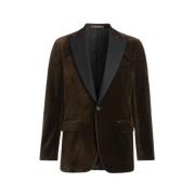 Fløyel Smoking Blazer Elegant Stil