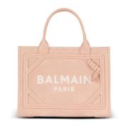 Liten B-Army tote bag i semsket skinn