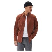 Brun Corduroy Casual Skjorte