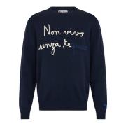 Blå Crew Neck Sweater Heron