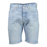 Blå Herre Jeans Shorts 501 Stil