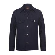 Maverick Lin Overshirt med Perlemor Knapper