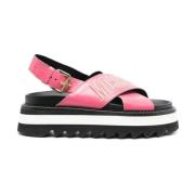 Rosa Casual Åpen Flat Sandaler