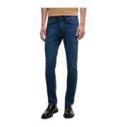 Blå Komfort-Stretch Denim Slim Fit Jeans