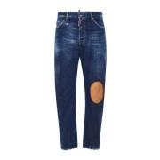 Denim Jeans med Distressed Effekt