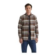 Brun Morris Stockholm Big Check Flannel Shirt Classic Skjorte