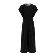 Krystall Kjede Jumpsuit med Sommerfugl Ermer