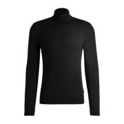 Sweter welniany z golfem, slim fit