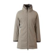 Beige Teknisk Parka Isolert Jakke