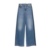 Høy Midje Wide Leg Denim Jeans