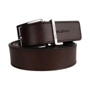 Reversibelt belte i brunt skinn