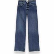 Bleket Blå Mid-Rise Jeans