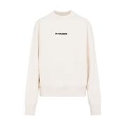 Nøytral Bomull Crew Neck Sweatshirt