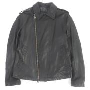 Pre-owned Leather outerwear