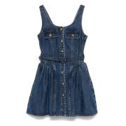 Flared Denim Mini Dress