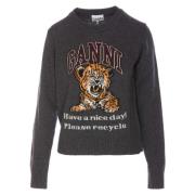 Tiger Grafisk Crewneck Genser