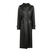 Stilig skinn trenchcoat