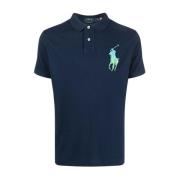 Navy Blue Cotton Polo Shirt