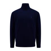 Blå Ull Turtleneck Genser Aw23