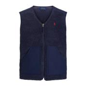 Marineblå Hi-Pile Fleece Vest Jakke