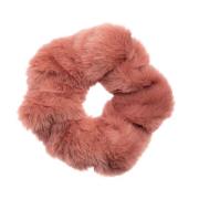 Faux Fur Scrunchie Mahogni