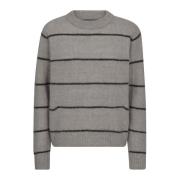 Slim Stripe Crewneck Strikkegenser