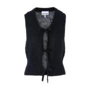 Mohair Tie String Vest i Svart