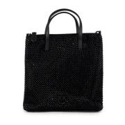 Svart Shopper Veske med Juvel Strass