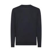 Blå Crew Neck Genser