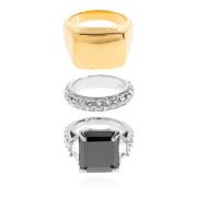 Sett med tre ringer Mini Kveld Ring Set