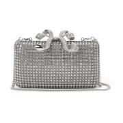 Rhinestone Clutch med skulderstropp