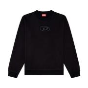 Svart Sweatshirt med Cut-Out Logo