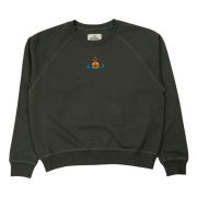 Grønn Raglan Sweatshirt med Signaturløgo