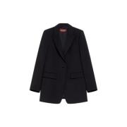 Sort Ullcrepe Blazer