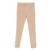 Beige Corduroy Slim-Cut Bukser