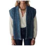 Quiltet Denim Ermeløs Vest