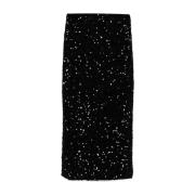 Black Sequin Stretch Skirt