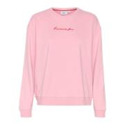 Brodert Sweatshirt Pink Nectar