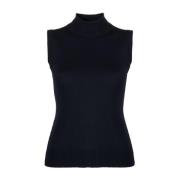 Midnattsblå Roll-Neck Vest