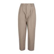 Stilige Beige Cropped Bukser