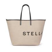 Jacquard Logo Raffia Tote Bag